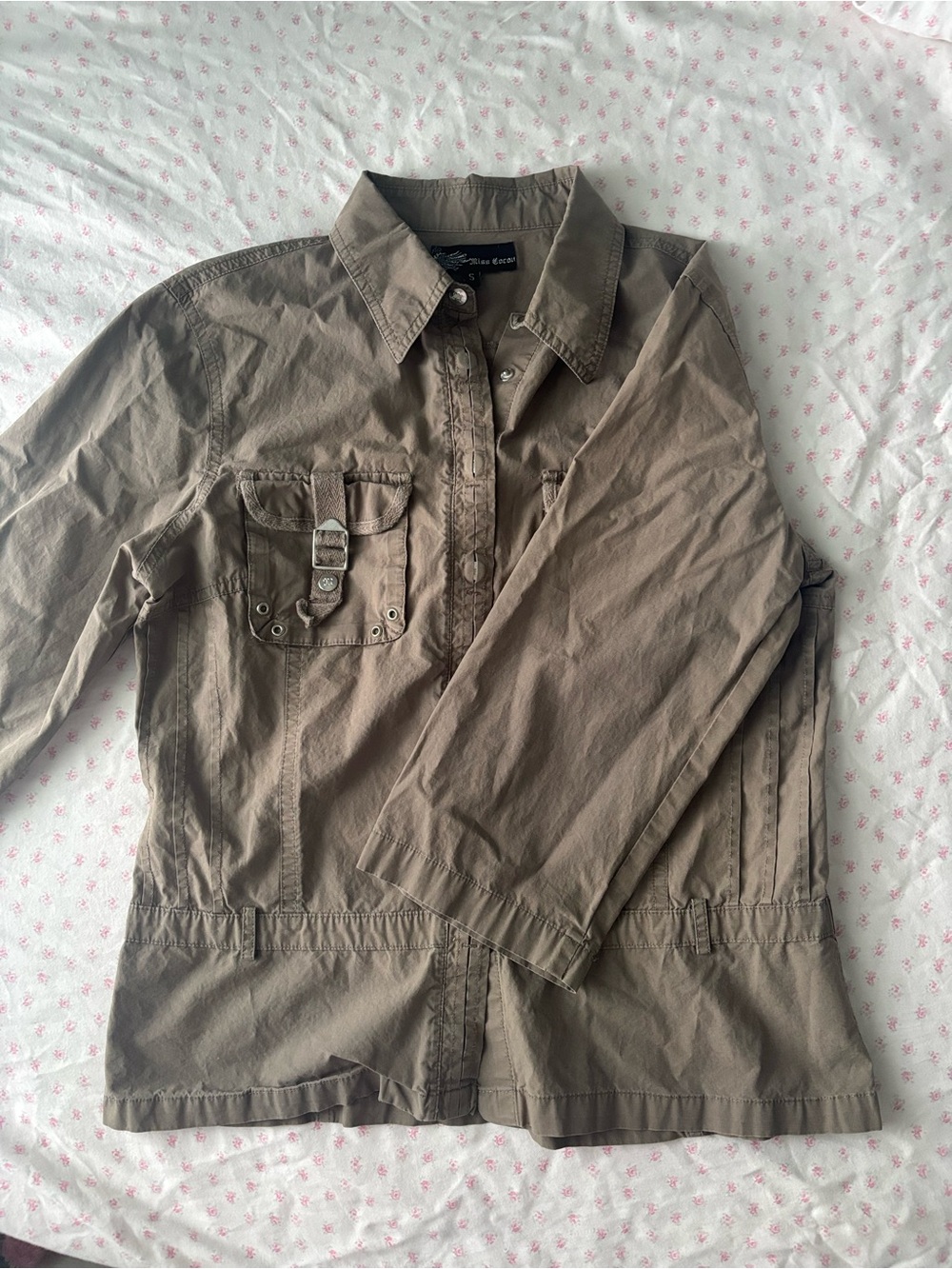 Y2K khaki utility jacket - Picture 1 of 2